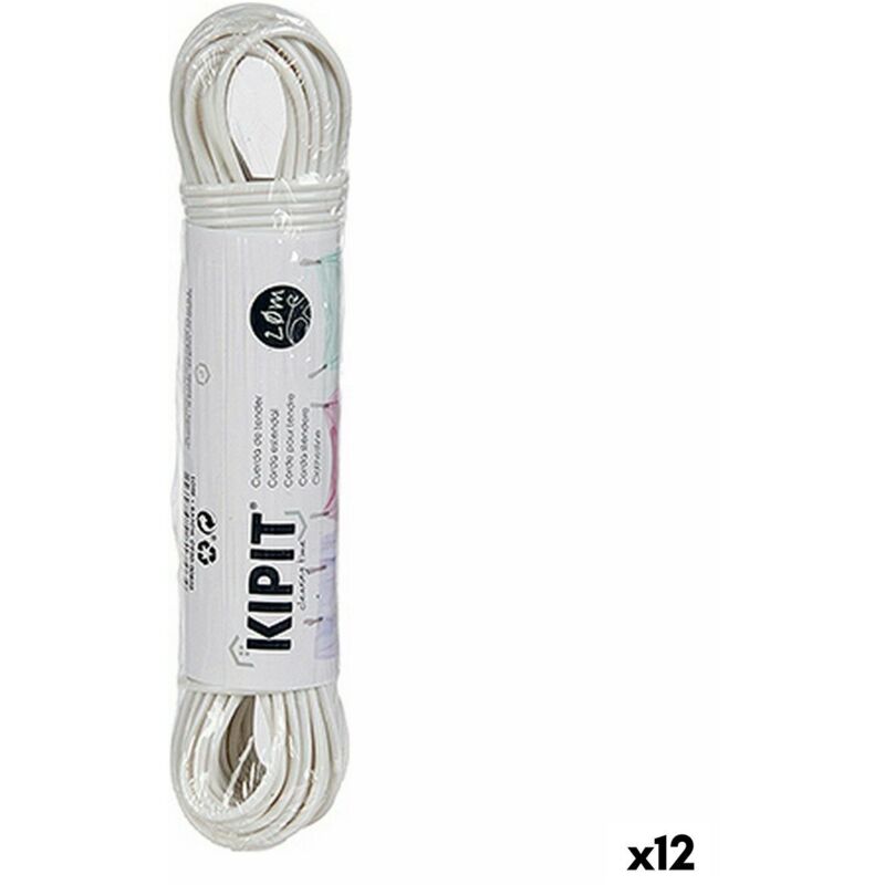 foto del prodotto corda per stendere kipit hh023b s c bianco pvc 20 m 12 unit 