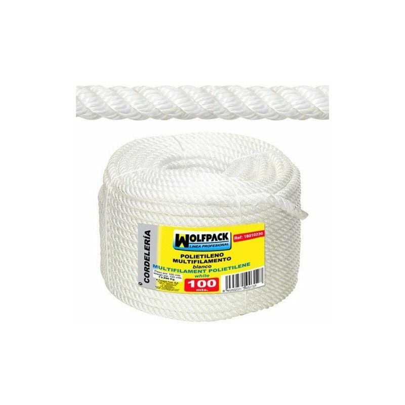 foto del prodotto corda polipropilene multifilamento rotolo 100 m. 8 mm.