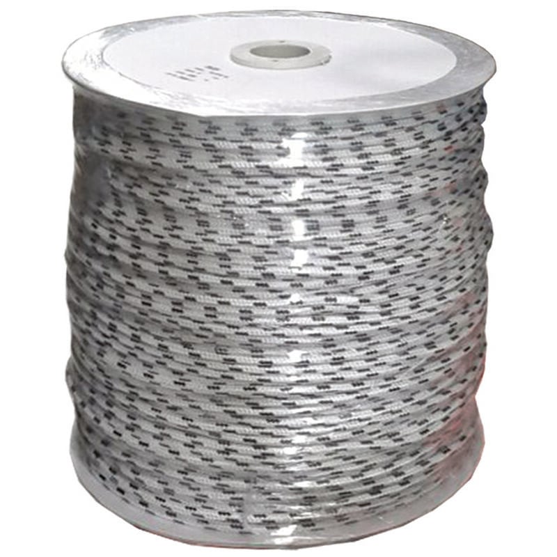 foto del prodotto corda treccia bianca con segnalino mm.20 peso circa gr.320 al mt