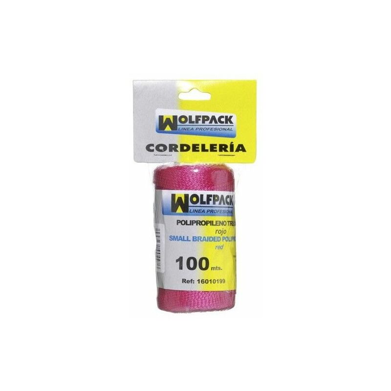 foto del prodotto corda treccia polipropilene rosso bobina 100 metri 