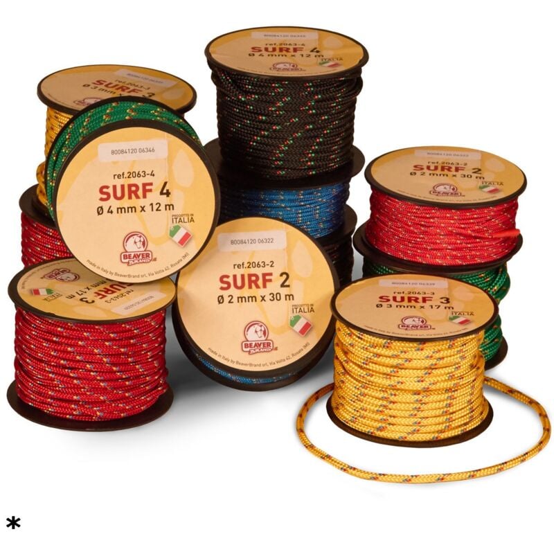 foto del prodotto corda treccia surf d. 3 mm diversi colori