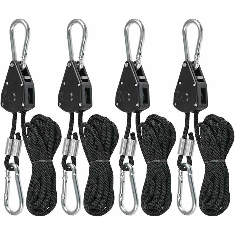 foto del prodotto corde a cricchetto con ganci per lampade o piante, corde con ganci regolabili lunghe 240 cm 2 paia 
