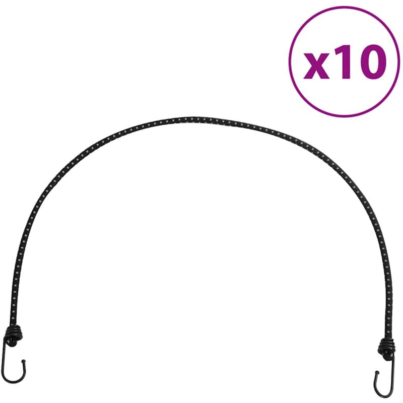 foto del prodotto corde elastiche con strisce riflettenti e ganci 10 pz 100 cm vidaxl