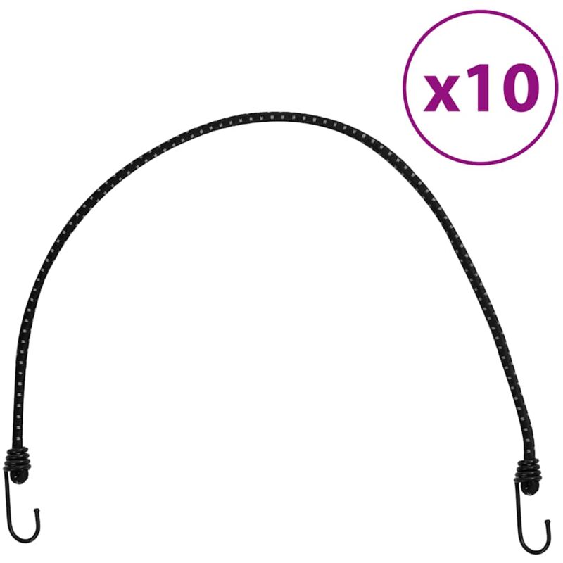 foto del prodotto corde elastiche con strisce riflettenti e ganci 10 pz 88 cm vidaxl