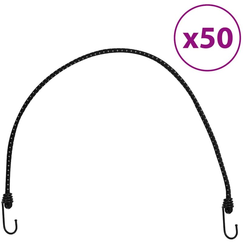 foto del prodotto corde elastiche con strisce riflettenti e ganci 50 pz 88 cm vidaxl