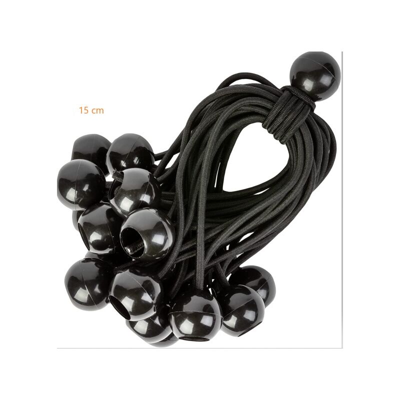 foto del prodotto corde elastiche da 25 pezzi con palline confezione da 15 cm corde elastiche universali con clip nastri elastici resistenti perfetti per