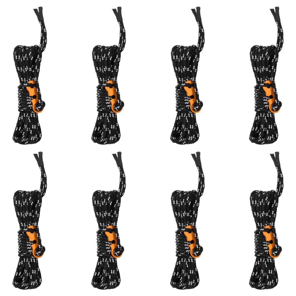 foto del prodotto corde per tenda con chiavi riflettenti 8 pz 4 m 4 mm