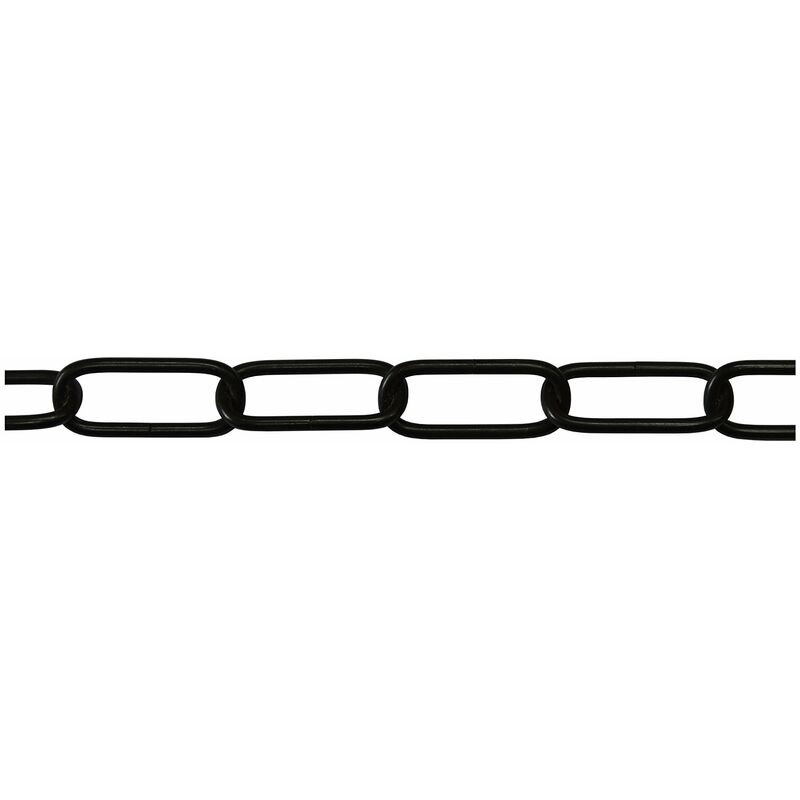 foto del prodotto corderie italiane 006007340 catena genovese, filo tondo, nera, 3.8 x 39 x 12 mm, 1.5 m