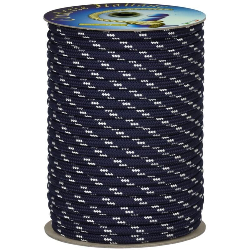foto del prodotto corderie italiane - 006014492 treccia corit blu, 12 mm - 20 mt, corda intrecciata multiuso resistente ai raggi u.v. e all'abrasione, per attività