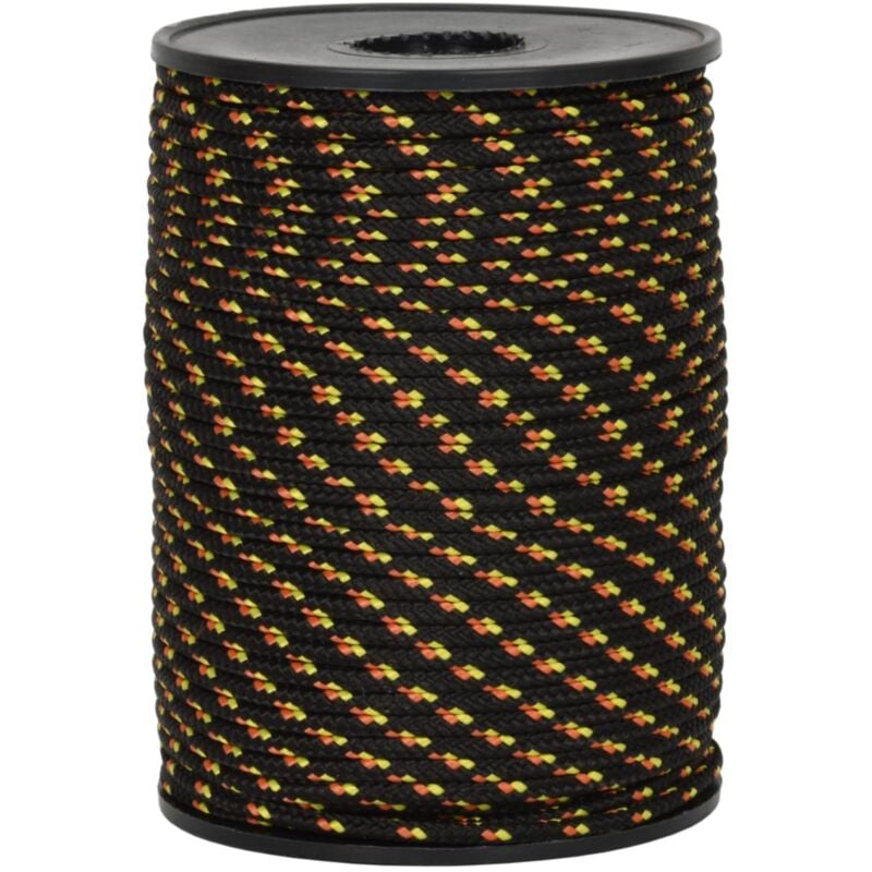 foto del prodotto corderie italiane 006038283 cordino colorato hobby fantasy, nero, 3 mm, 40 mt