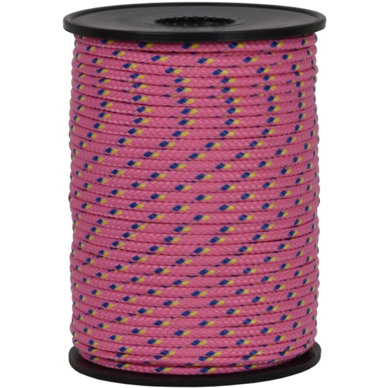 foto del prodotto corderie italiane 006038399 cordino colorato hobby fantasy, rosa flu, 3 mm, 40 mt