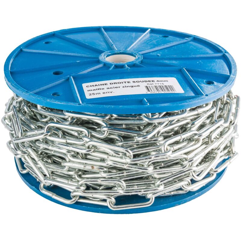 foto del prodotto corderies tournonaises catena saldata 4 mm acciaio zincato 25m