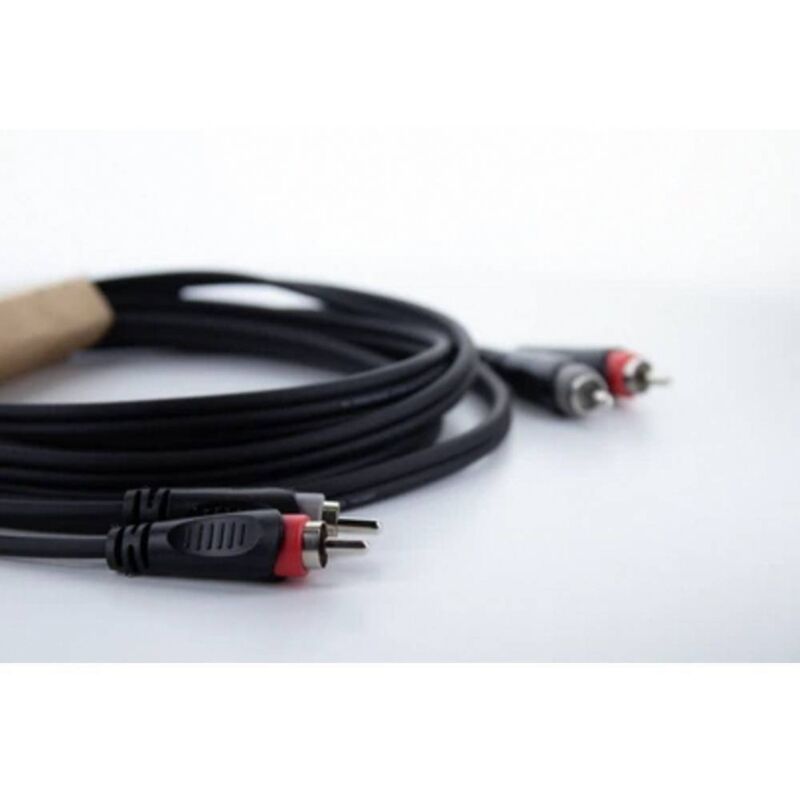foto del prodotto cordial 14837 jack rca audio cavo 2x spina rca 2x spina rca 3 m nero guaina in pvc, cavo doppio