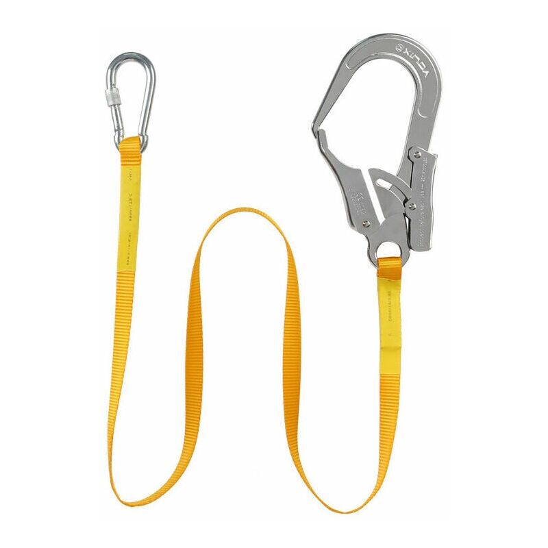foto del prodotto cordino di sicurezza cordino da arrampicata con moschettone fibbia in acciaio per arrampicata alpinismo protezione anticaduta 1,8 m, 2200 kg massimo 