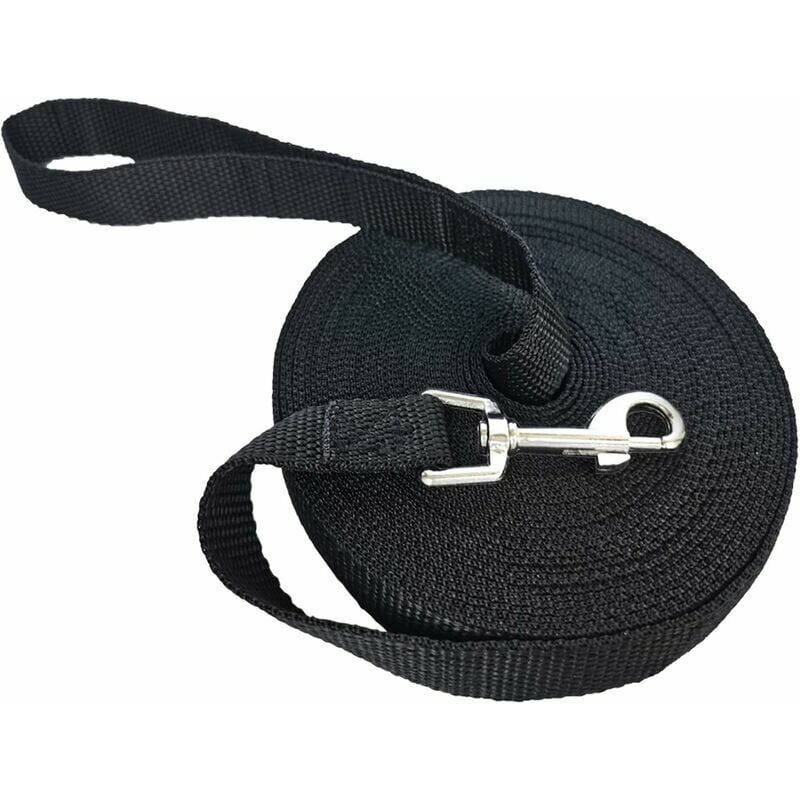 foto del prodotto cordino per cani 10 m nero, guinzaglio da addestramento per cani, guinzaglio lungo per cani di piccola e grande taglia