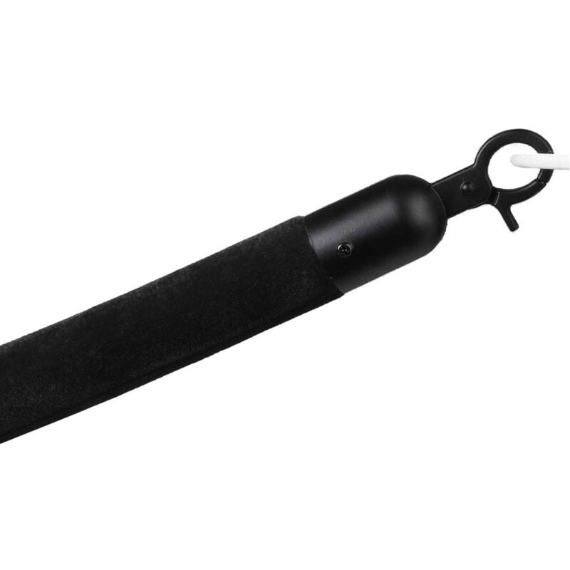 foto del prodotto cordino per dissuasori red carpet - velour nero - chiusura nera