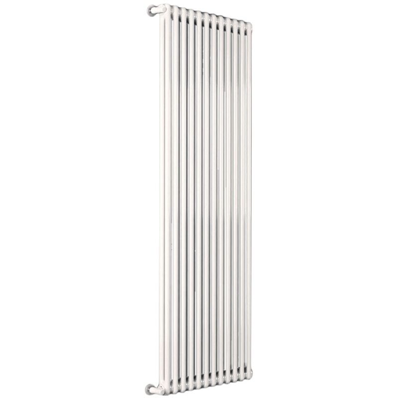 foto del prodotto cordivari ardesia radiatore tubolare 2 colonne h.2000 9 elementi colore bianco ral9016 completo di tappo cieco e riduzioni da 1 2 