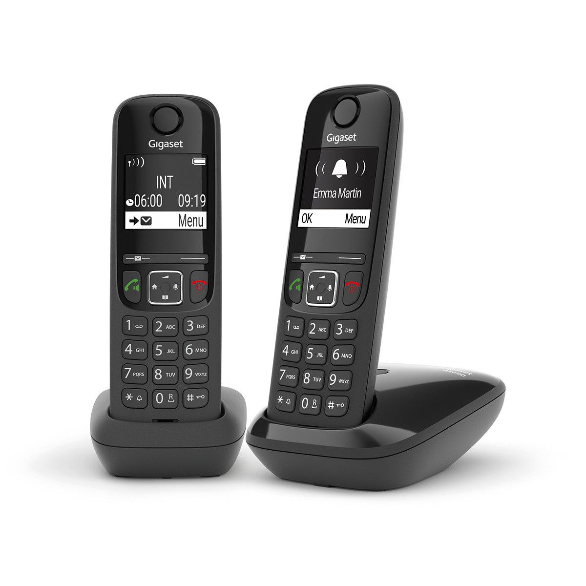 foto del prodotto cordless doppio siemens gigaset as690duo black vivavoce