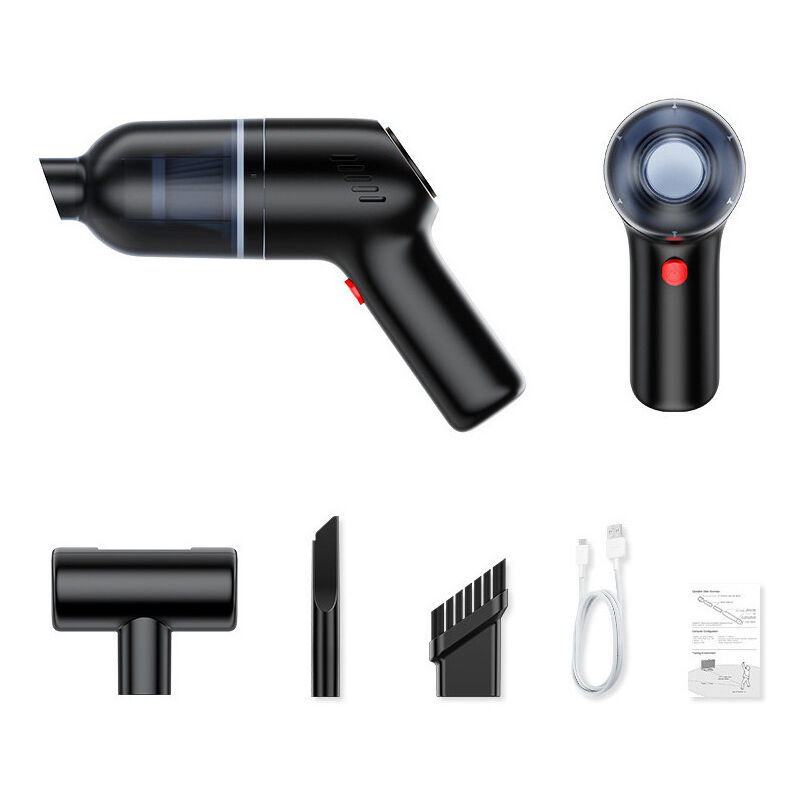 foto del prodotto cordless handheld vacuum cleaner, 120w 8000pa powerful car vacuum cleaner, 2200mah rechargeable handheld vacuum cleaner with washable hepa filter,