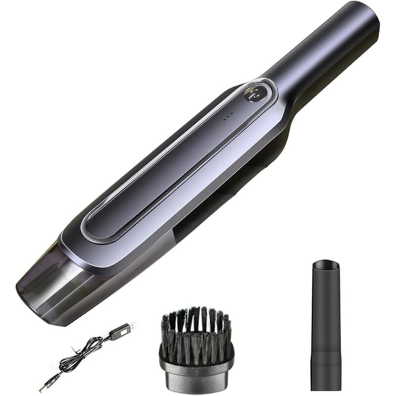 foto del prodotto cordless handheld vacuum cleaner, 6000pa and 60w wet and dry vacuum cleaner, 4000mah portable usb rechargeable car vacuum cleaner, powerful suction,