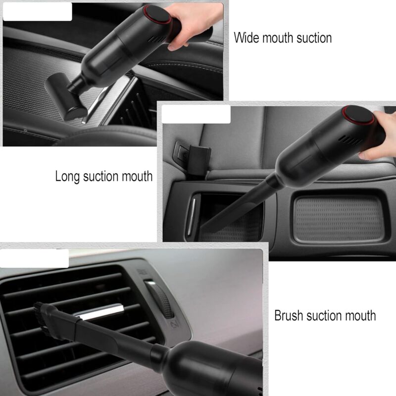 foto del prodotto cordless handheld vacuum cleaner, 8000pa 120w car vacuum cleaner, rechargeable, table vacuum, car vacuum cleaner, powerful quiet, mini cleaner for