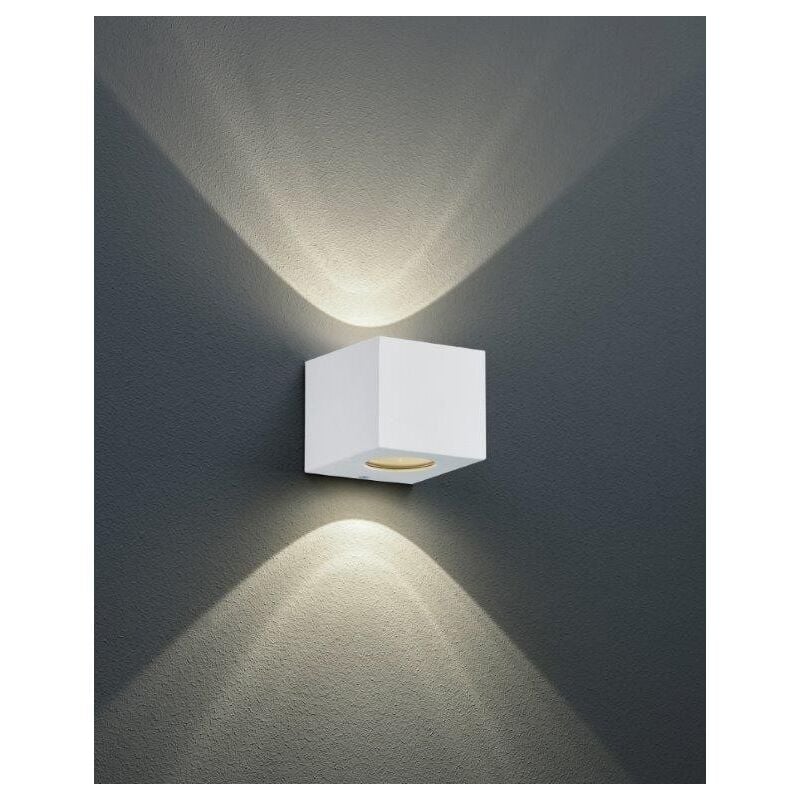 foto del prodotto cordoba applique led da esterno cubo bianco con diffusori intercambiabili l.10cm