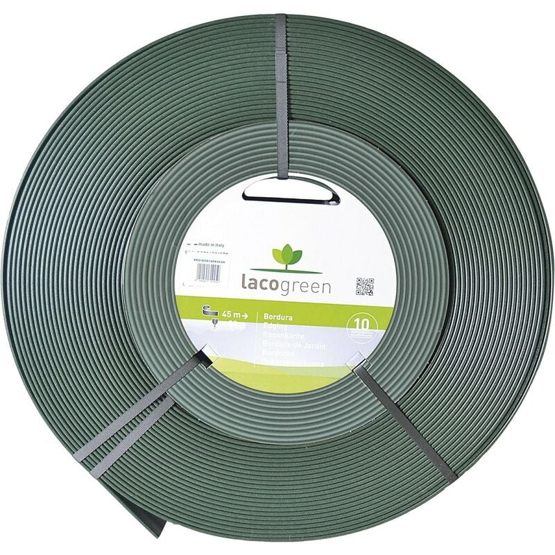 foto del prodotto cordolo lacogreen in hdpe rigenerato 45 mt verde