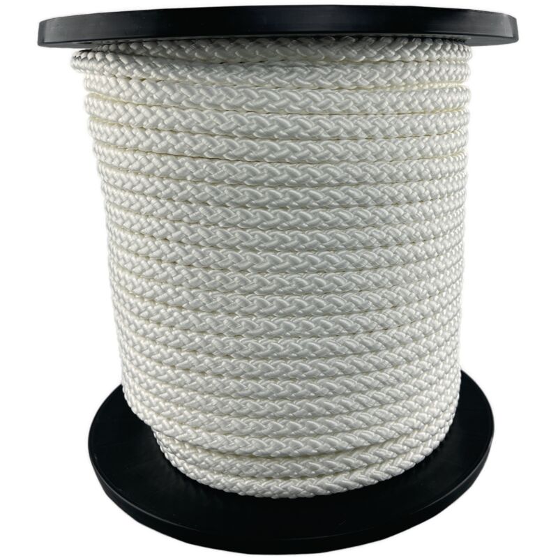 foto del prodotto cordon corde roue d.4mm tresse pleine blanche avec me overmann