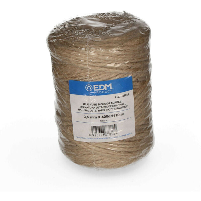 foto del prodotto cordon di giuta naturale 3 3 fili 3,5 3,5 mm x 110 mfralatn biodegradabile