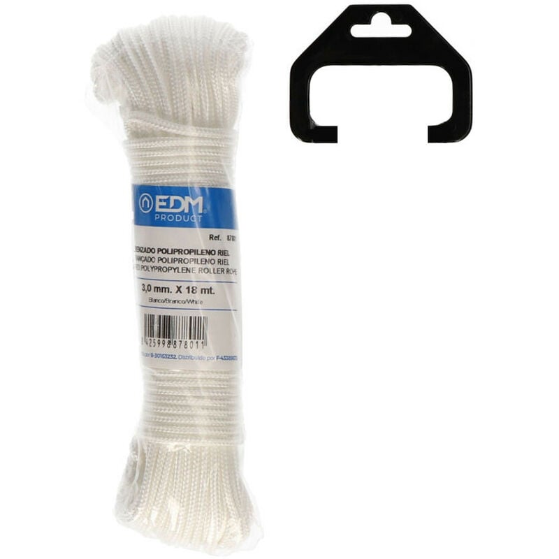 foto del prodotto cordone intrecciato di polipropilene bianco 18 3 mm x 18 mfralatn resistentefralatn cortine e veli