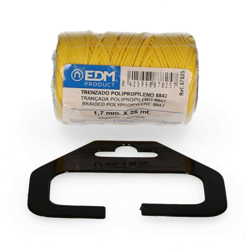 foto del prodotto cordone intrecciato in polipropilene giallo 1,7 mm x 25 m alta resistenza