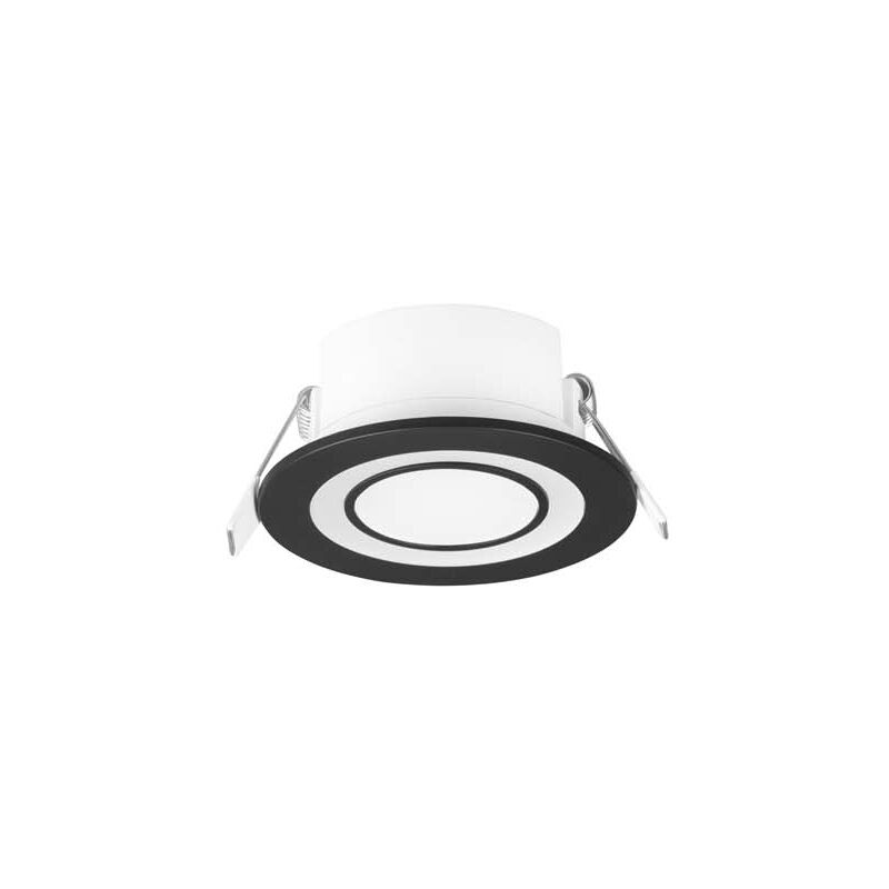 foto del prodotto core faretto da incasso plastica nera satinata tripla accensione indipendente d. 8,2cm