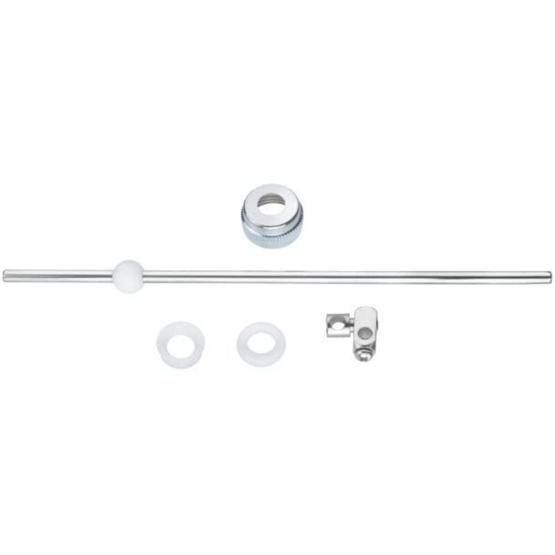 foto del prodotto cornat asta per saltarello, per piletta di scarico pop up bagno, misura 200 mm, con guarnizione dado di accoppiamento serratura, acciaio nichelato