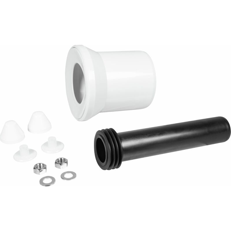 foto del prodotto cornat ckag80 set di collegamento wc per wall h.wc dn80, colore nero, dn 90