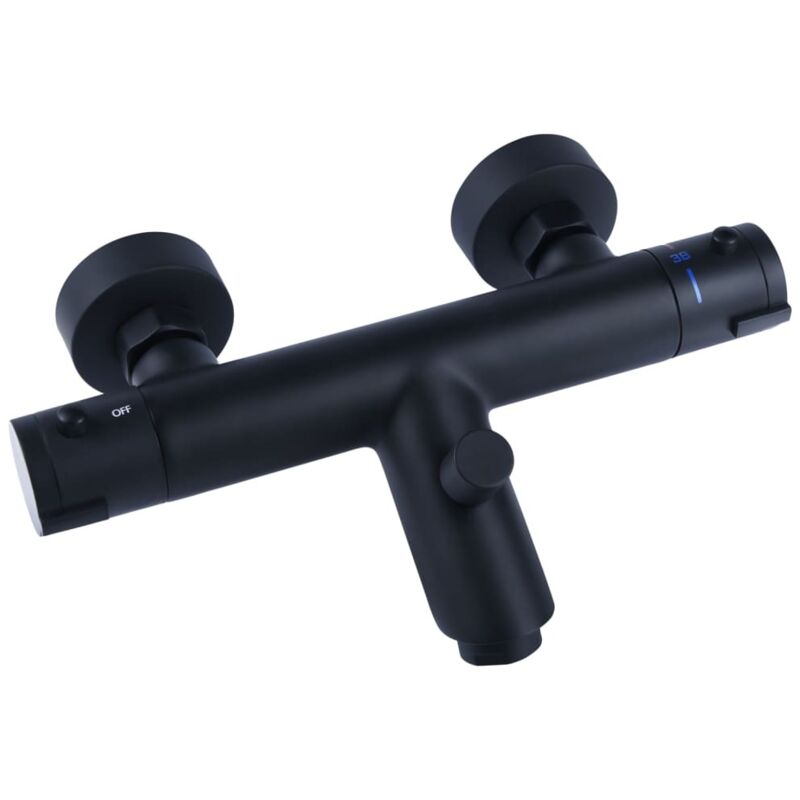 foto del prodotto cornat - ners2 ners2-miscelatore termostatico da bagno noir, colore nero opaco