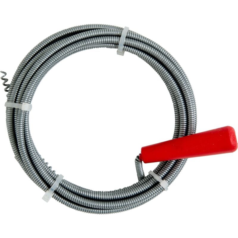 foto del prodotto cornat spirale per pulizia tubi, con manovella e artiglio, diametro 6 mm, 3 metri, 1 pezzo, t595500
