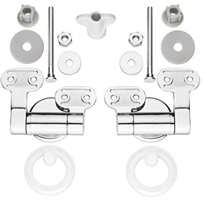 foto del prodotto cornat - tec364980 - set di fissaggio per sedile per wc in acrilico con chiusura automatica