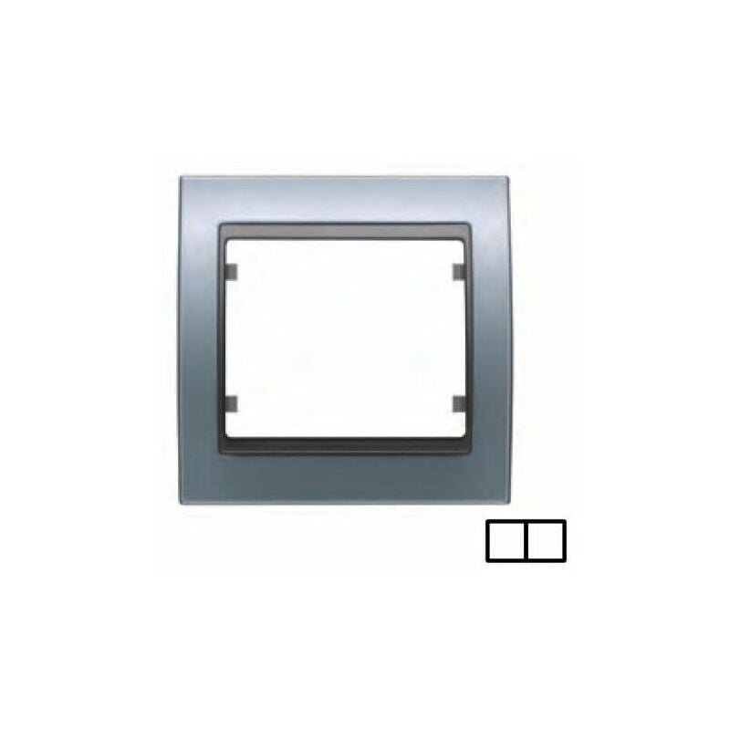 foto del prodotto cornice 2 elementi alluminio prusia bjc mega 22002-ap