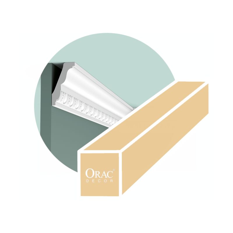 foto del prodotto cornice con motivi a uovo orac decor l200xp4,5xh7,5cm confezione da 4 metri c212
