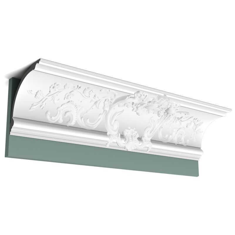 foto del prodotto cornice con volute decorative orac decor l200xp18,2xh18,2cm c338a