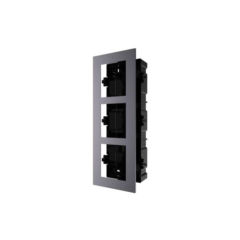 foto del prodotto cornice da incasso per videocitofoni 3 moduli hikvision ds kd acf3