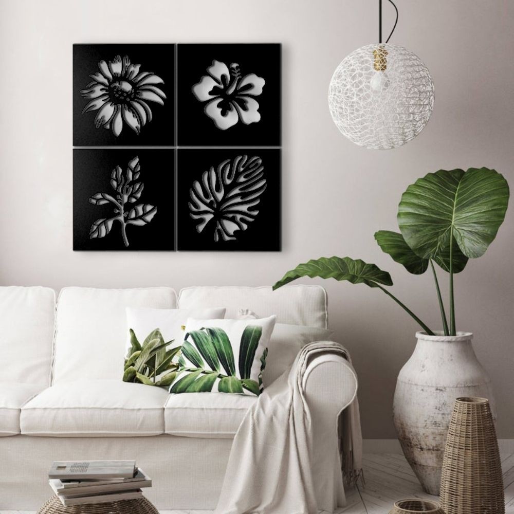foto del prodotto cornice decorativa natura 40x40 cm mt1924181 colore nero