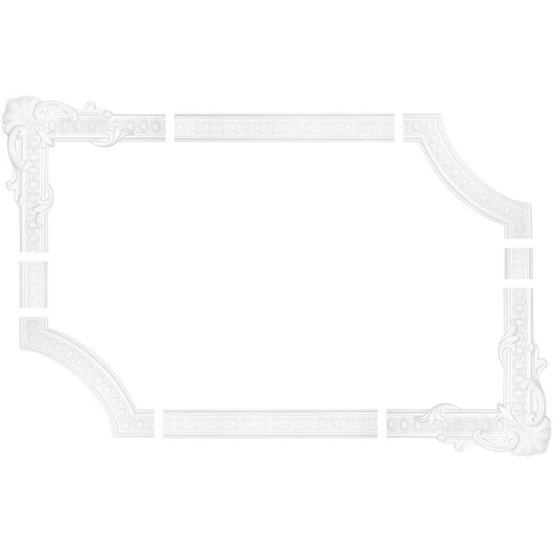 foto del prodotto cornice di parete e soffitto fregio stucco telaio resistente agli urti ac250 segmento ac250 12 410 x 410 x 20 mm