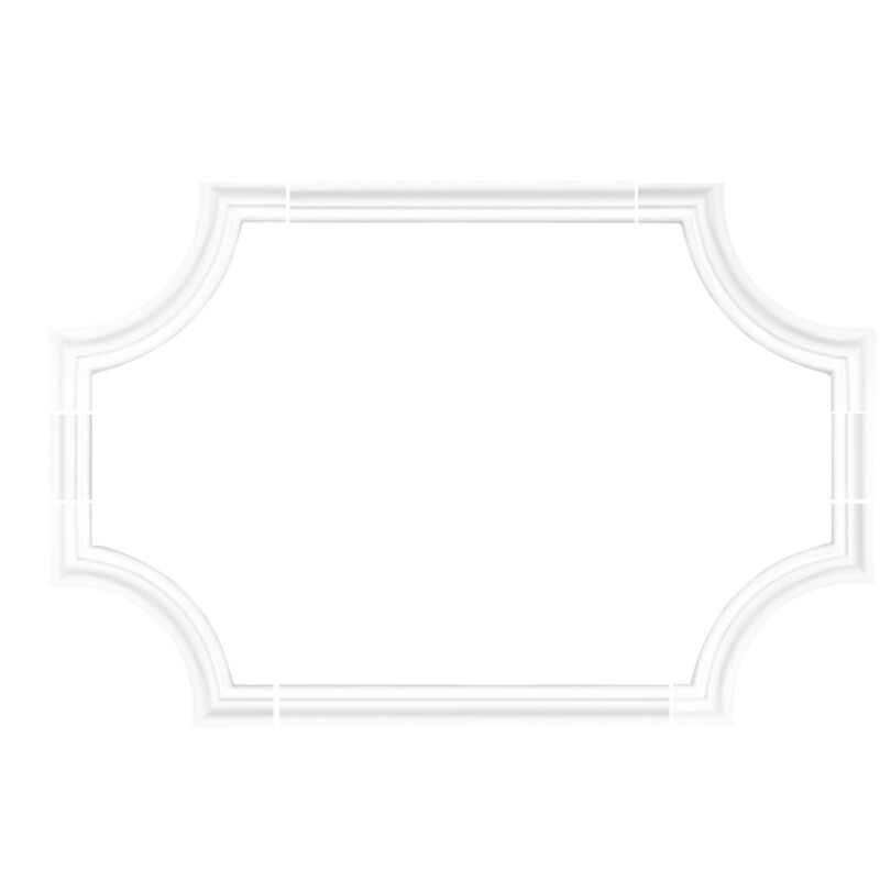 foto del prodotto cornice di parete e soffitto fregio stucco telaio resistente agli urti ad389 segmento ad389 11 80 x 80 x 12 mm