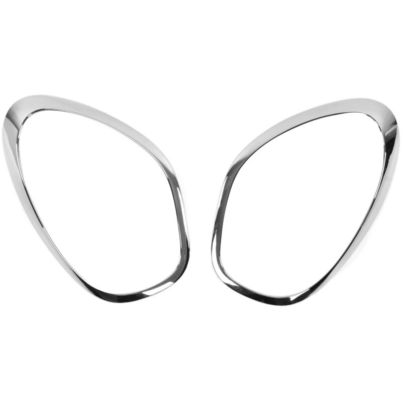 foto del prodotto cornice faro anteriore 2 pezzi copri lampada frontale 51139801573 sostituzione per r60 countryman argento cromato - eosnow