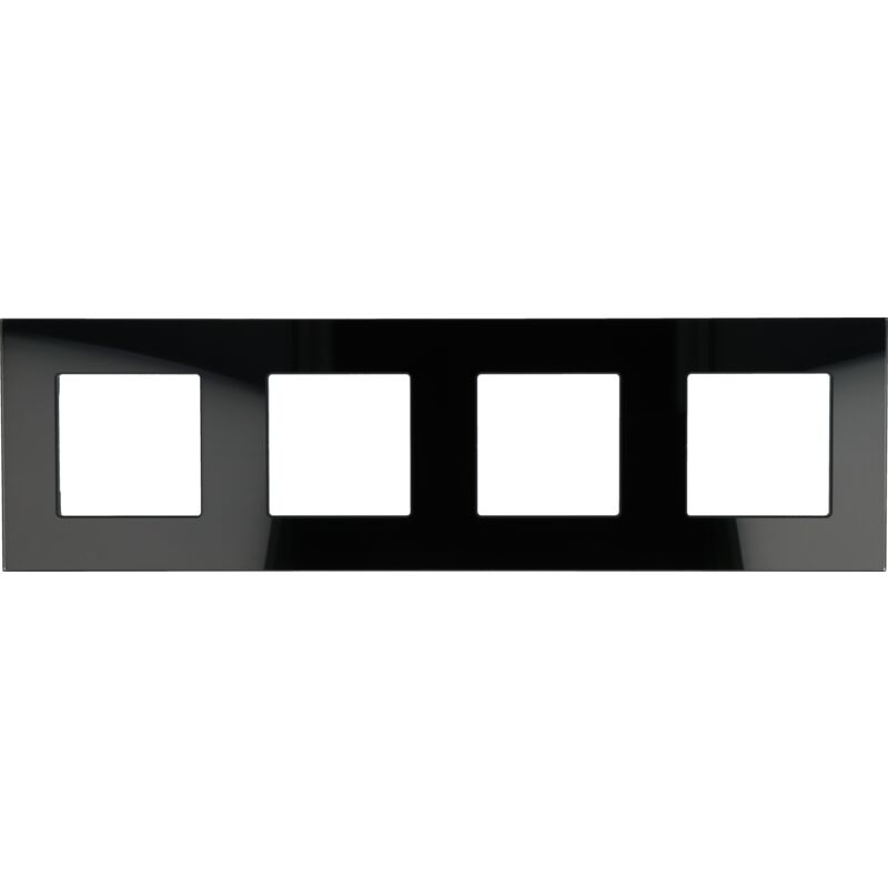 foto del prodotto cornice in vetro quadruplo 4f nero dc smart home