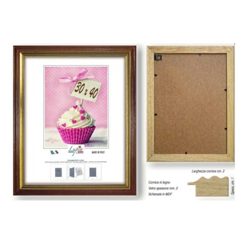 foto del prodotto cornice lupia brun legno 21 x 29,7 cm