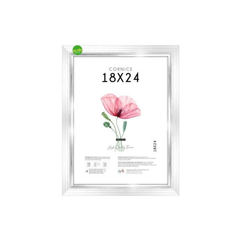 foto del prodotto cornice lupia white silver 18x24cm