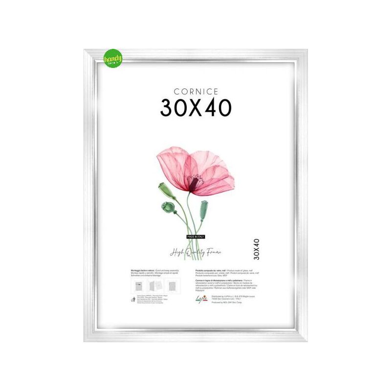 foto del prodotto cornice lupia white silver 30x40cm