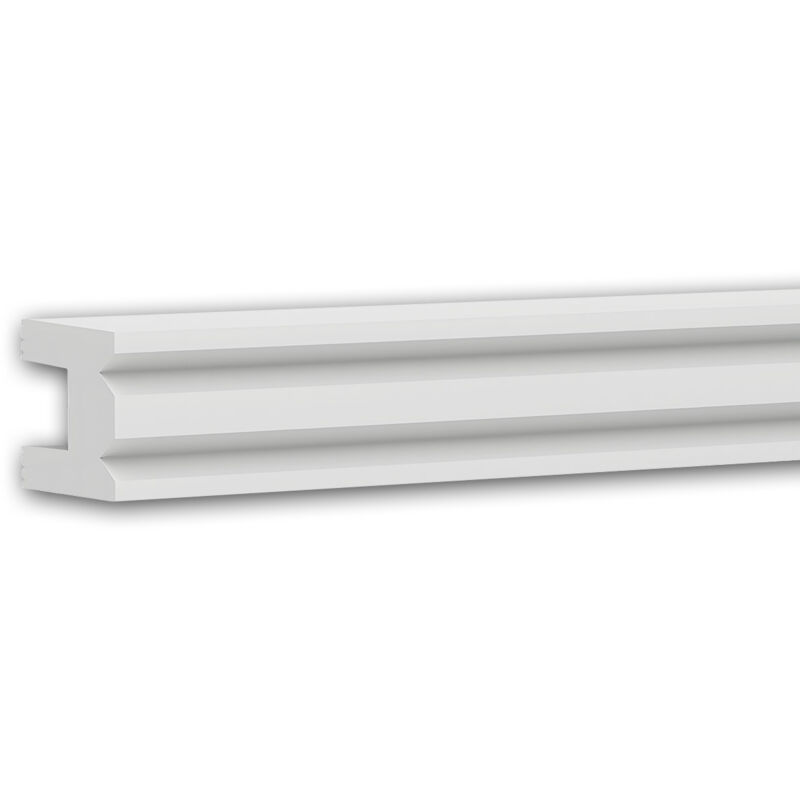 foto del prodotto cornice parete profhome 651816 fregio modanatura aspetto stucco modanatura design moderno bianco 2 m